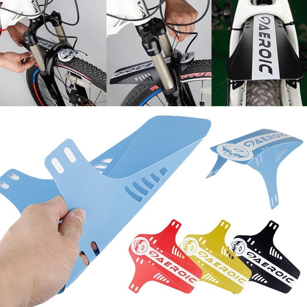 Blue Black Mountain Bike Folding MTB Mud Guards Cycling Fender