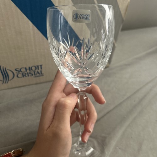 6x Vintage Schott Cristal Wine Glasses - Picture 2 of 12