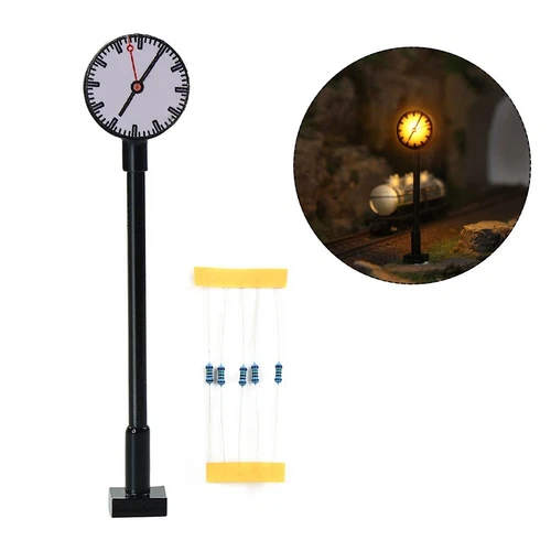 3 Stck. Modelleisenbahn HO Maßstab 1:87 Lichtplattform Uhr Lampe Bahnhof Layout - Bild 2 von 17