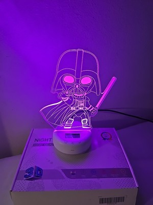 Star Wars 3D Night Light R2-D2, Yoda,  Vader Illusion Lamp Remote 16 Colors NIB