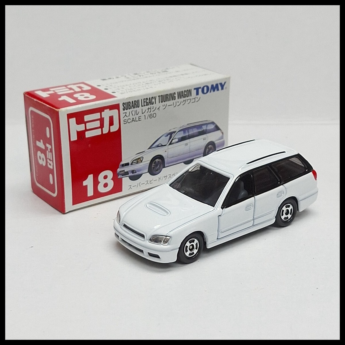 ミニカー Subaru legacy touring wagon GT 1989 Tomytec 1:64 Subaru Legacy Touring Wagon GT Dark Red – Model