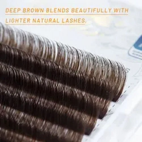 Extensiones de pestañas marrón fácil abanico pestañas naturales suaves floración visón sintético - Imagen 3 de 4