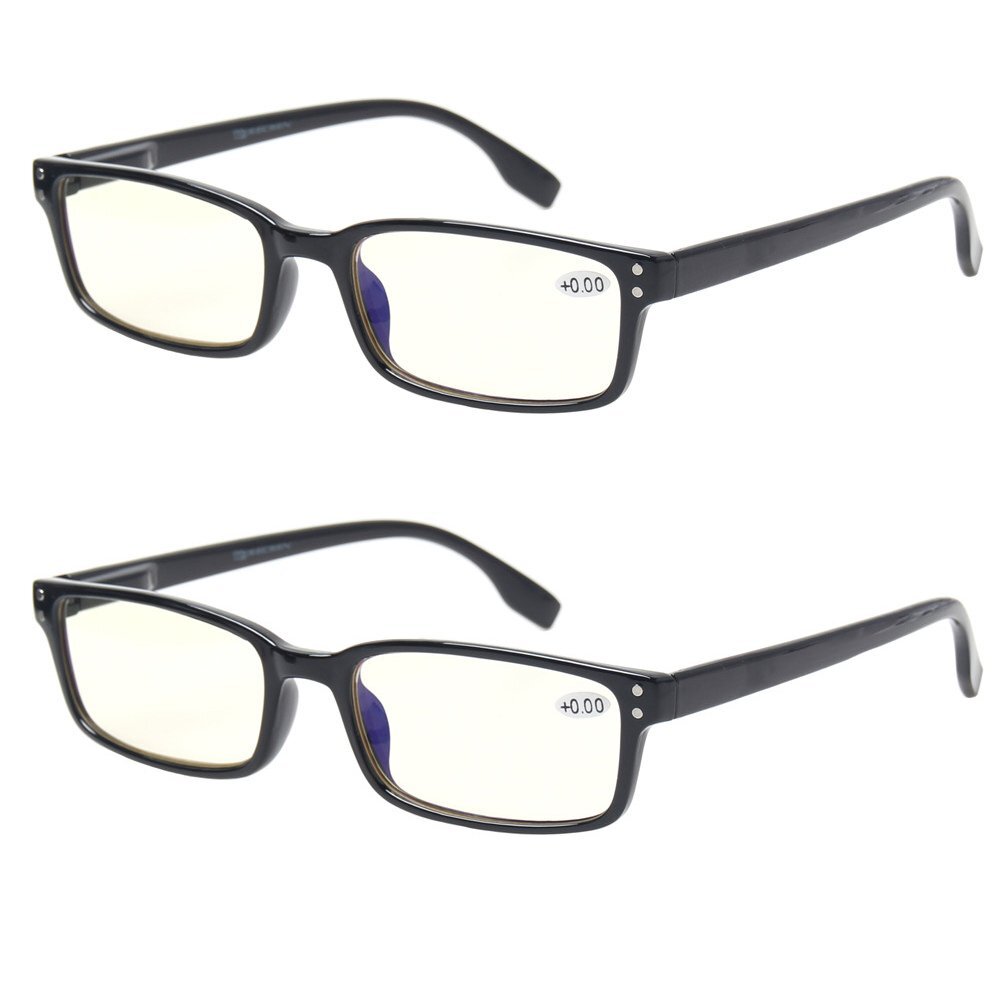 Computer Glasses 2 Pair UV Protection, Anti Blue Rays, Anti Glare and Scratch...
