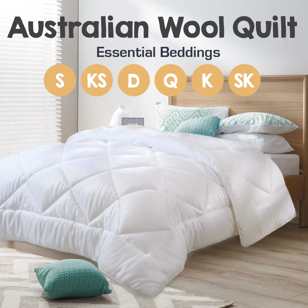 ALL SIZE AUSTRALIAN WOOL Quilt Duvet 500 700GSM Winter Weight Luxury