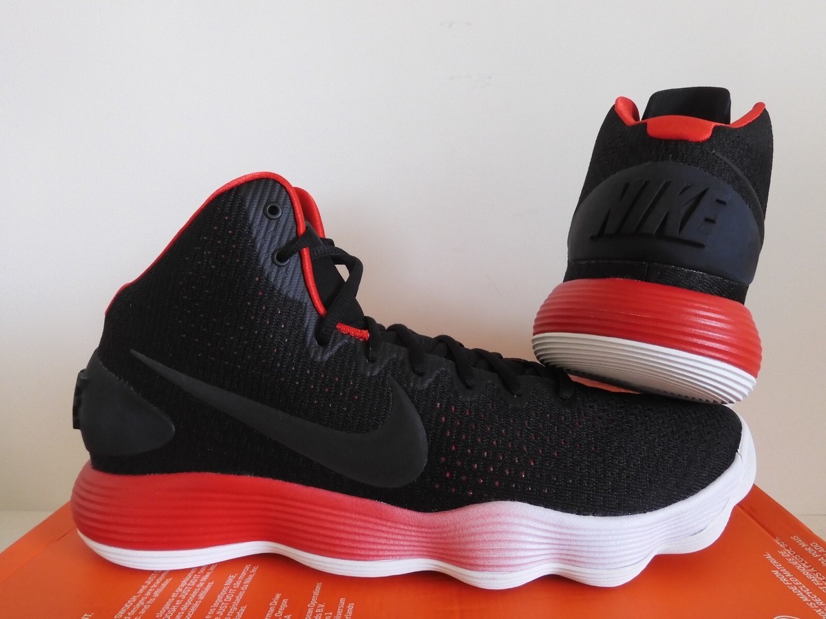 NIKE HYPERDUNK 2017 BLK FLYKNIT BLACK-MET SILVER SZ 13.5