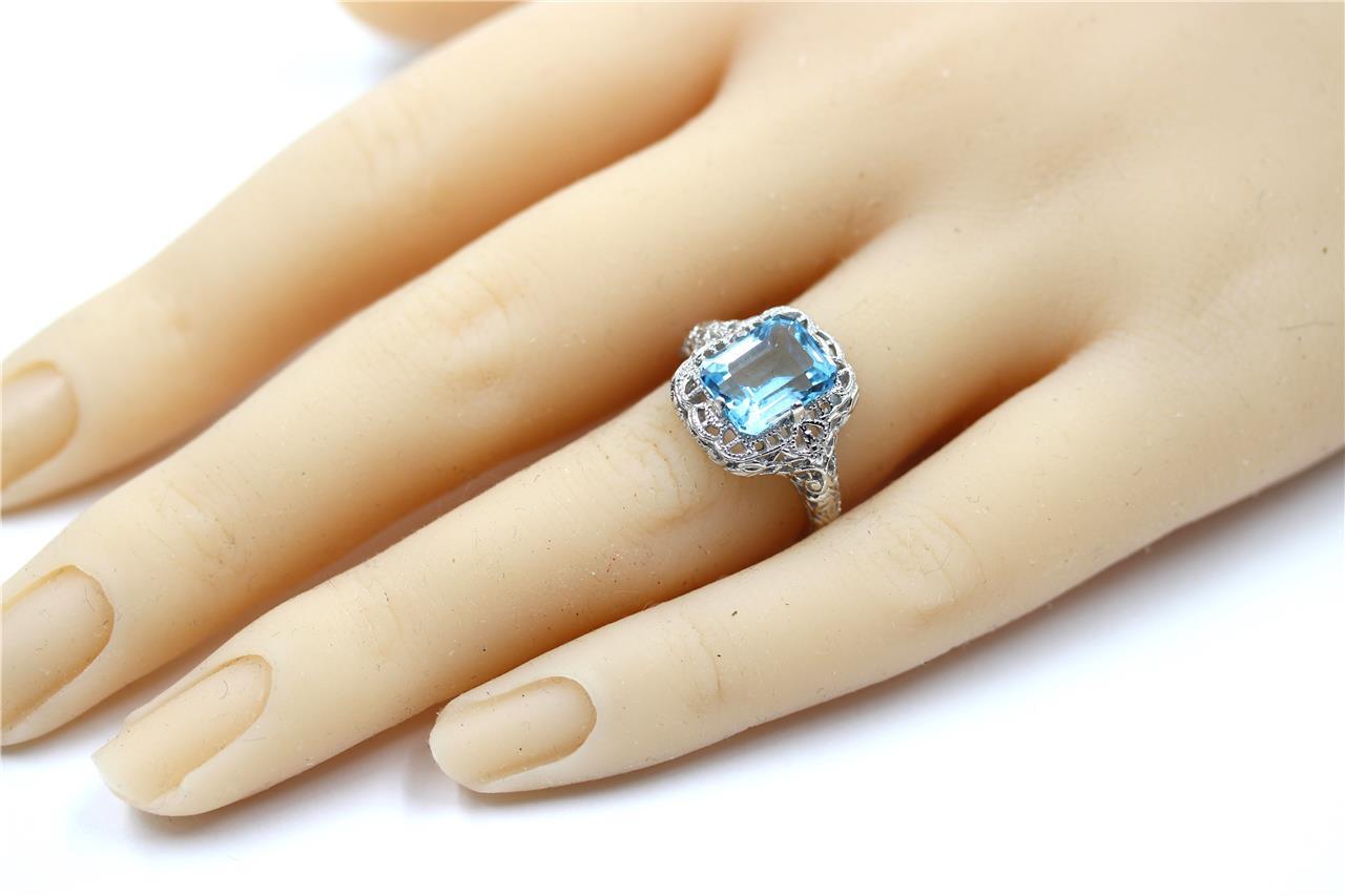 STUNNING AUTHENTIC 10K SOLID WHITE GOLD FILIGREE … - image 2