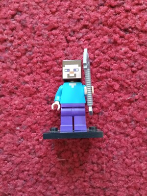 LEGO Minecraft Steve Minifigure with Stone Pickaxe