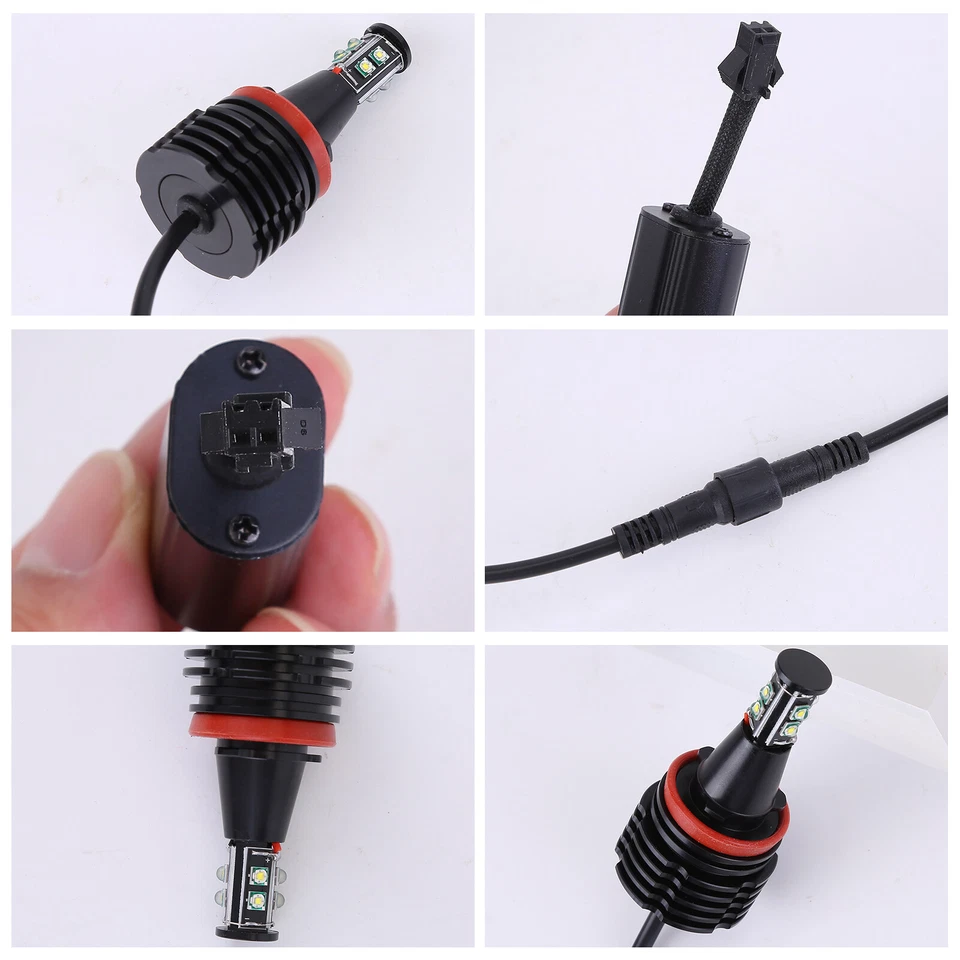 Para BMW E60/61/71/70/82 LCI E90/91/93 2X H8 120W Angel Eyes anillos luz de estacionamiento - Imagen 3 de 4