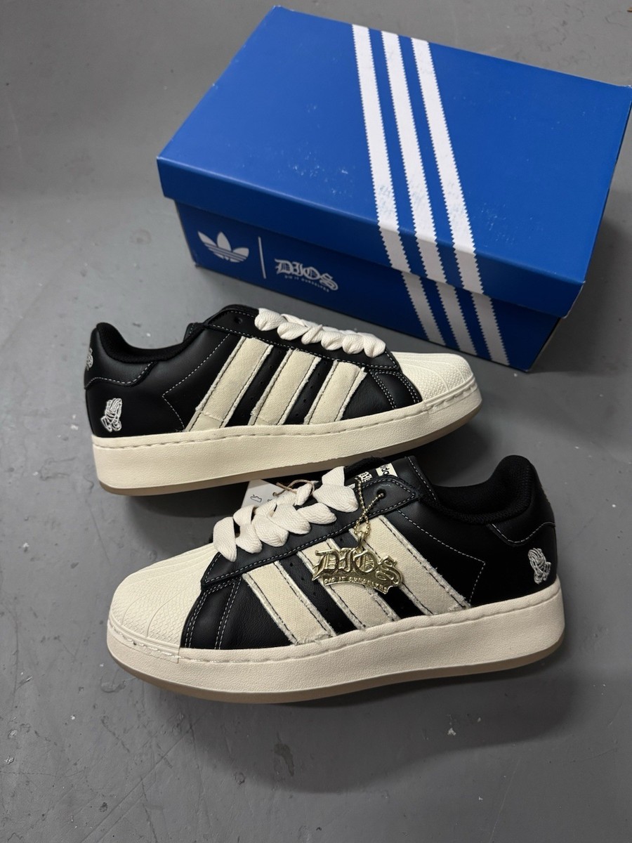 Size 9 - adidas Superstar XLG Dios - Black White | eBay