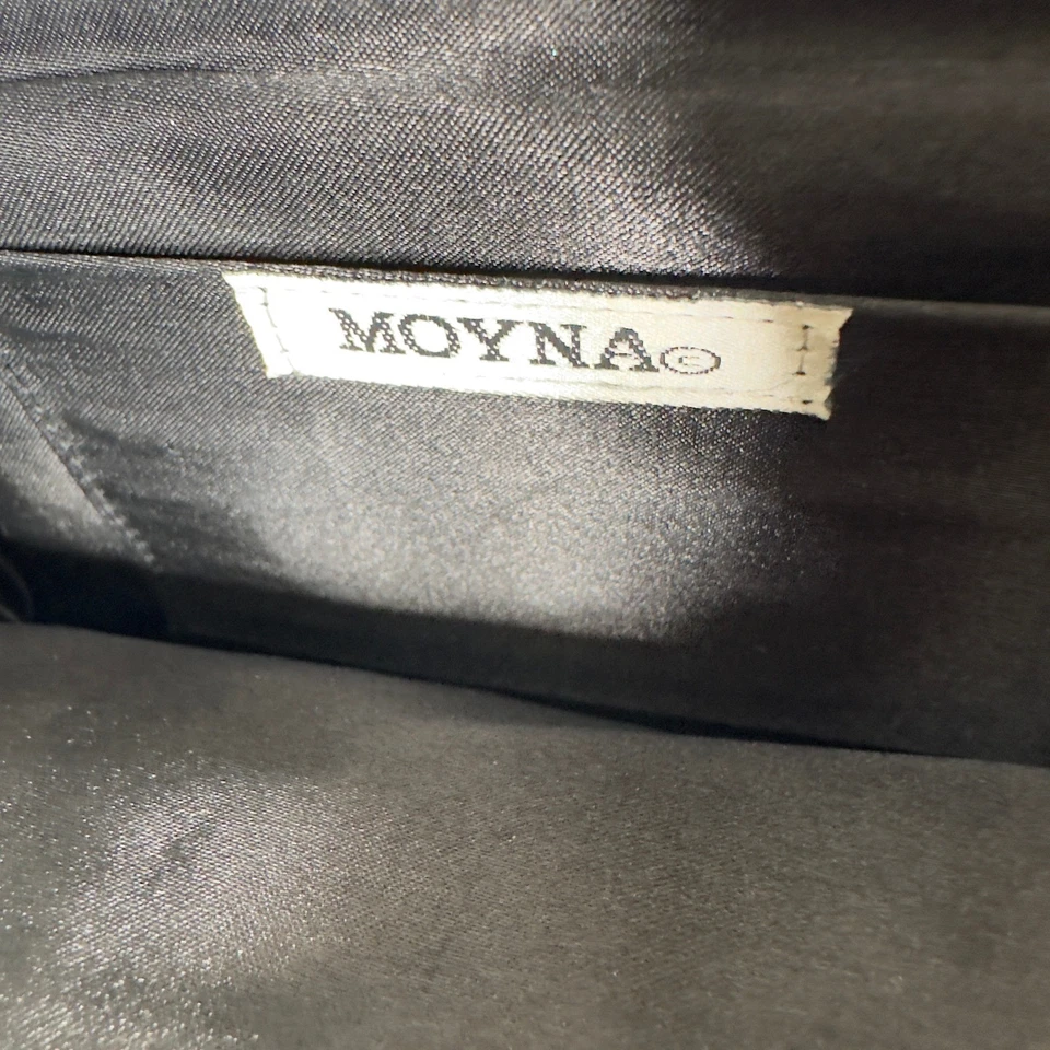 Moyna 黑色串珠晚装包手拿包钱包带链条带优雅正式 — 第 4/4 张图片