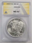 1922-D Peace Silver Dollar ANACS MS62