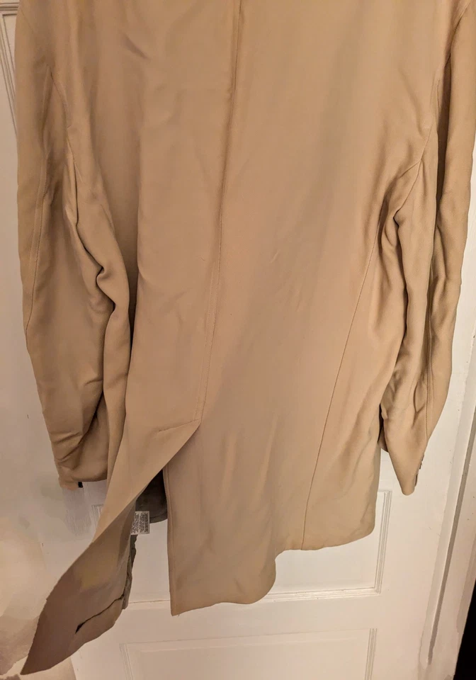 Donna Karan Black Label Mens/Unisex XL 100% SILK Button-Front Shirt Khaki Beige - Image 3 of 4