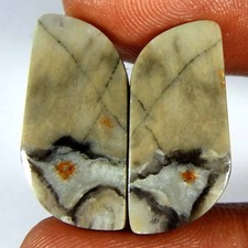 20.60 Cts Natural Wave Jasper Cab Fancy Pair Loose Gemstone