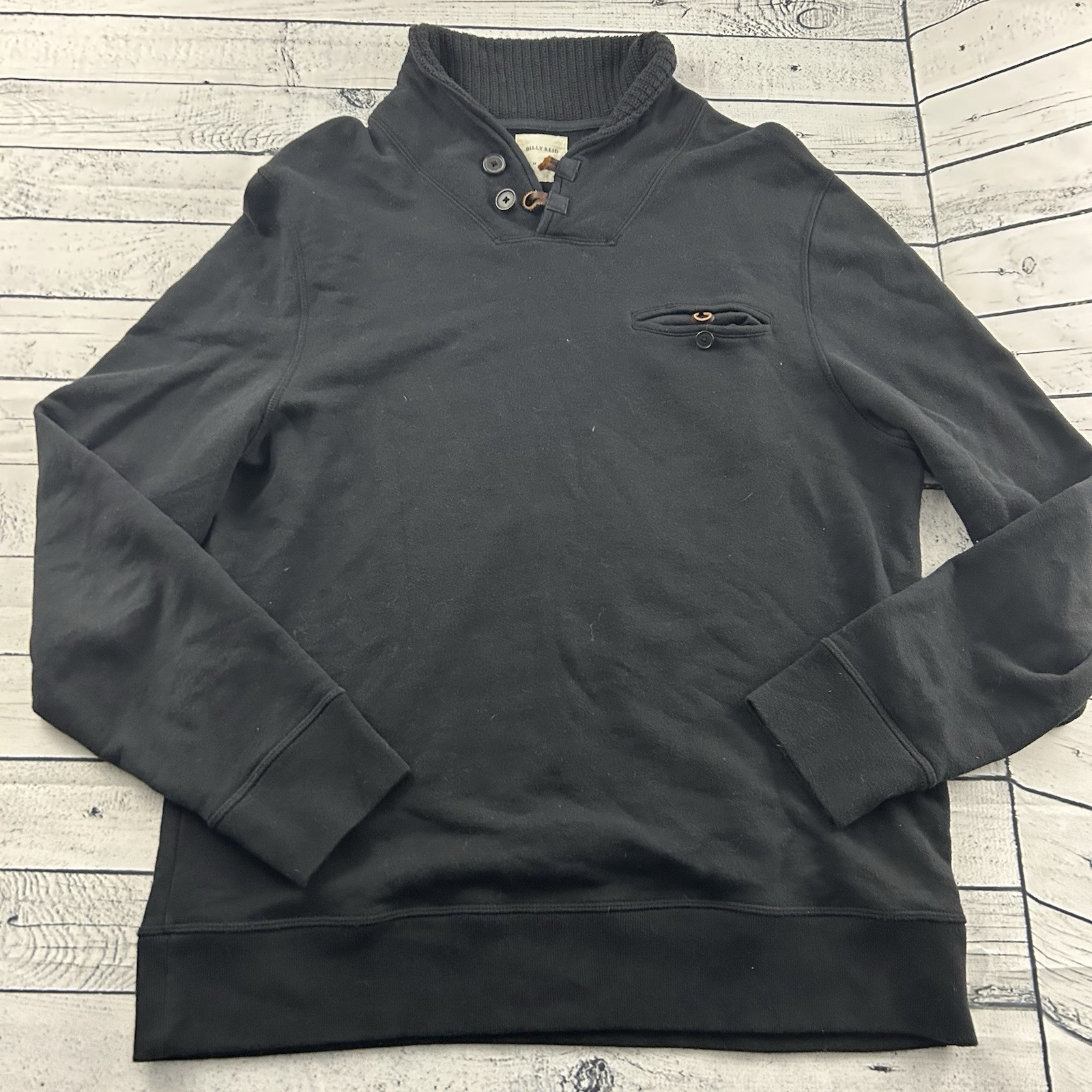 Billy Reid Cowl Neck Pullover Toggle Button Sweat… - image 1