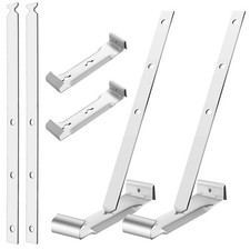 Blulu 50 Sets 5 Aluminum Roof Gutter Hanger Straps For Fixing Without Eaves