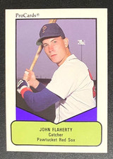 1990 ProCards John Flaherty - Catcher Pawtucket Red Sox - Early Card