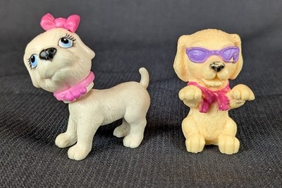 barbie pet dogs golden retriever and puppy bobble head