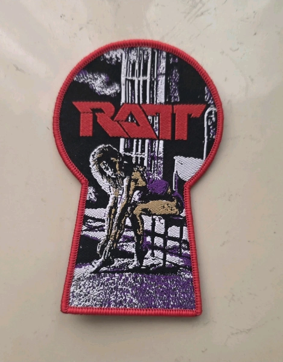 Ratt Invasion of Your Privacy Red Border Woven Patch
