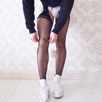 Komfort Stockings Strümpfe Strumpfgürtel Dessous Dünn Fischnetz Gotisch