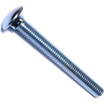 7/16-14 x 4 Carriage Bolts Zinc Plated Steel Hardware Fastener 25 PCS Screw Bolt
