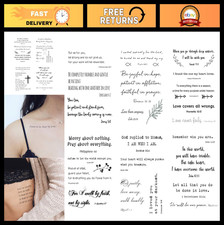 Inspirational Christian Quotes  Bible Verses Temporary Tattoos - 60 Designs