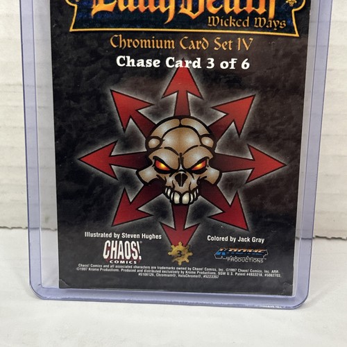 1997 LADY DEATH Series 4 IV Wicked Ways Chromium FRACTAL Chase Card 3 of 6 - Imagen 6 de 8