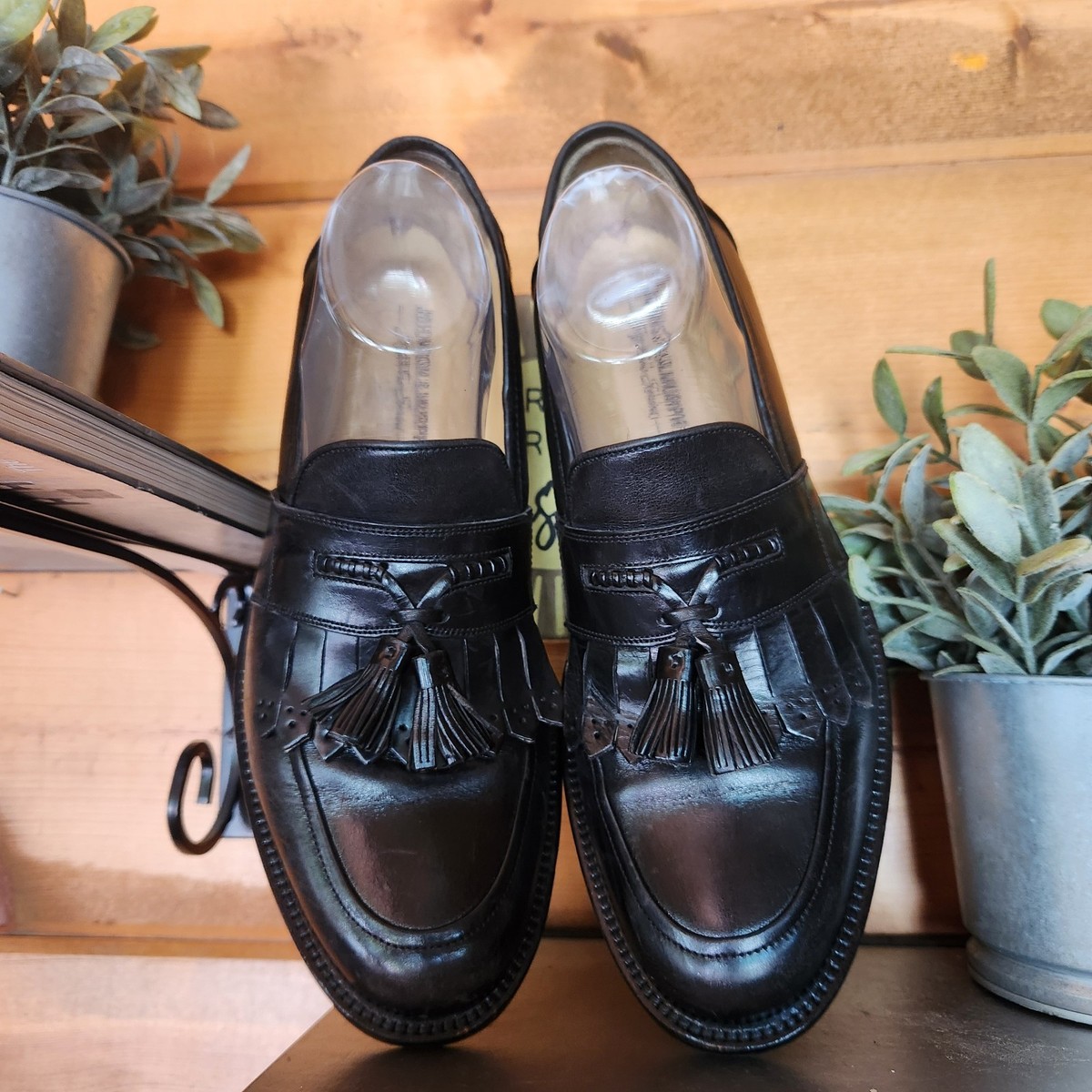 ?2xHP?Johnston & Murphy Kiltie Tassel Signature Series Leather Loafers 20-6145 Johnston & Murphy Brown Leather Tassel Kiltie Loafers Shoes  main image 3