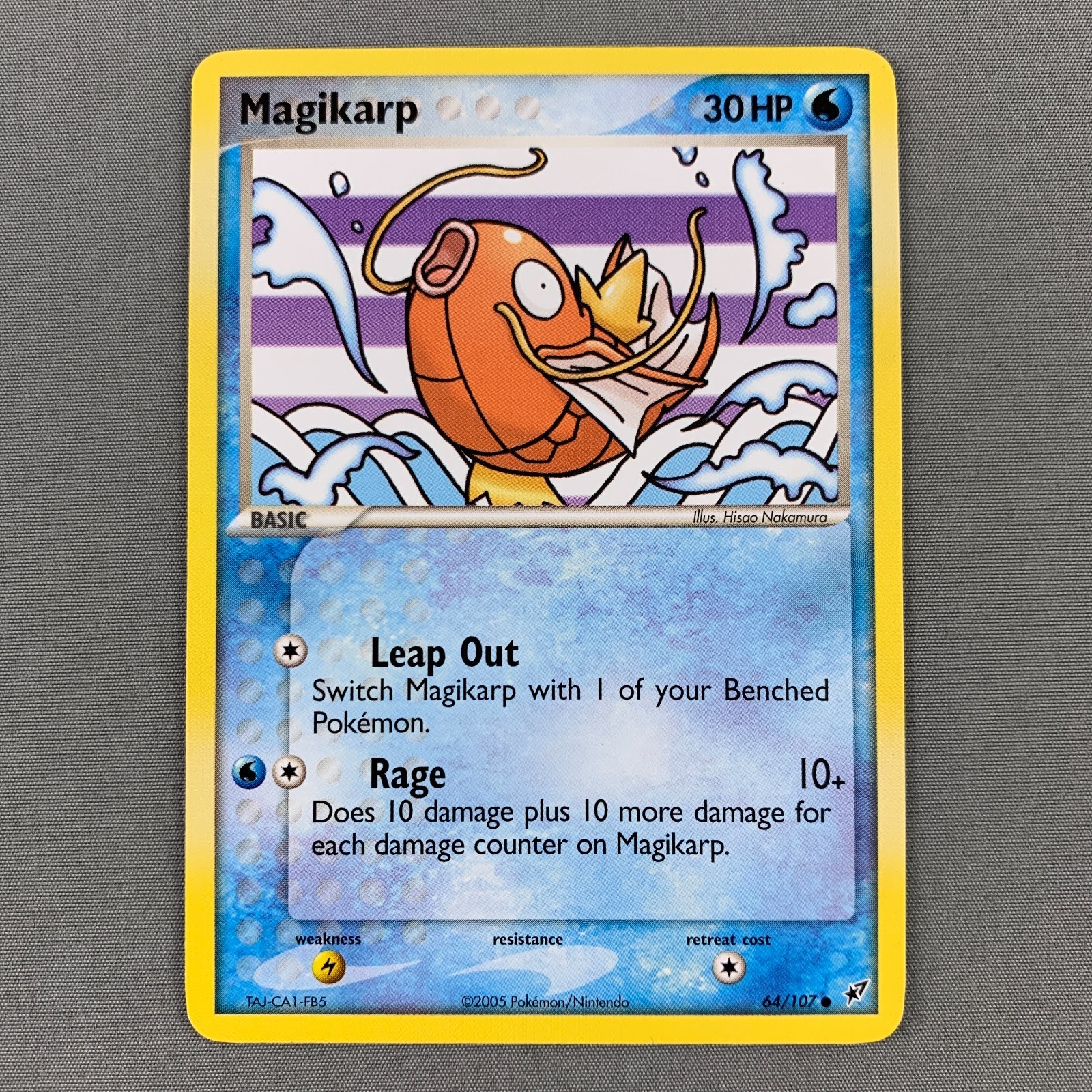 Magikarp 64/107 EX Deoxys Regular Common Pokemon Card Vintage 2005 English NM
