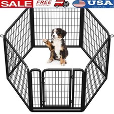 Metal Pet Playpen Portable Indoor Outdoor Safety Exercise Pen Small Animals New
