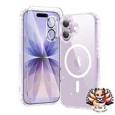 NEW Kingbus iPhone 17 Glitter Case MagSafe Compatible 3-Piece Set [Tempered