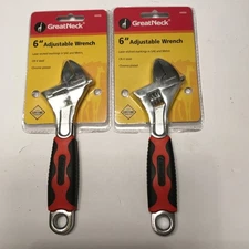 Great Neck  AWN6 Adjustable Wrench 6" Chrome Drop Forged   LOT OF 2!!   NIB