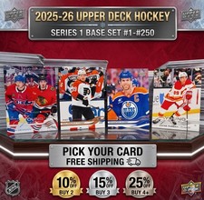 2025-26 Upper Deck Hockey Series 1 (Base 1-250) - Pick Your Card - FREE SHIPPING