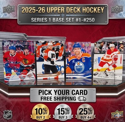 2025-26 Upper Deck Hockey Series 1 (Base 1-250) - Pick Your Card - FREE SHIPPING