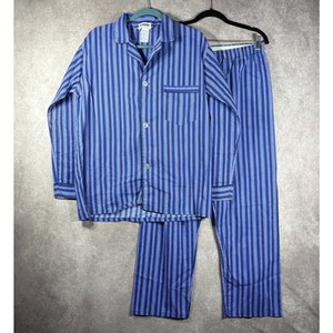Vintage McGregor Classics Pajama Set Mens Medium Blue Striped 2-Piece Sleepwear