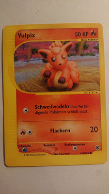 Vulpix 136/165 Expedition Basis-Set 2002 played german/deutsch