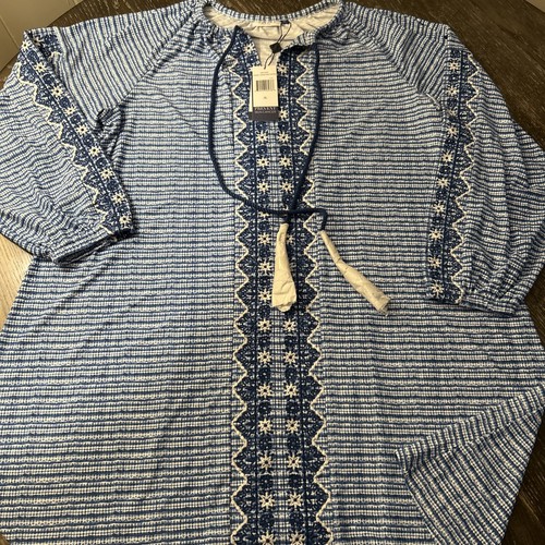 CABANA LIFE UPF 50+ Blue Charleston CoverLuxe Tunic Swim Tunic Dress NWT - Picture 7 of 16