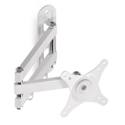 White TV Wall Mount Swivel Tilt LCD Monitor VESA 75/100 Fits 1532 Inch