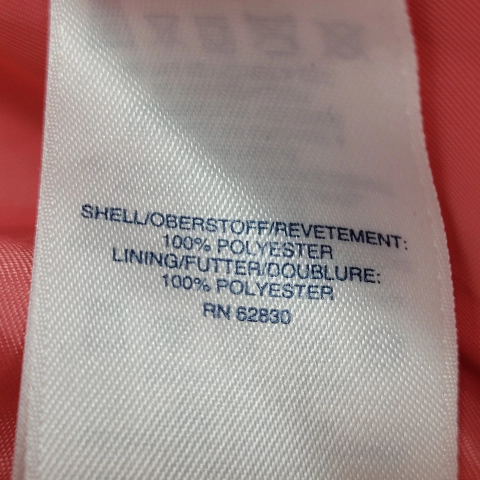 Lands' End Coral Hooded Lightweight Full Zip Lined Rain Jacket Coat 2X 20W-22W - Image 4 of 4