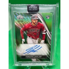 2024 Topps Chrome Black #CBA-JL Jordan Lawlar Green /99 RC Auto Diamondbacks