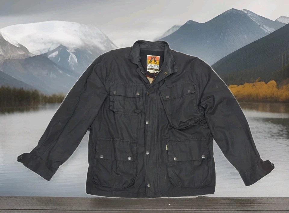 Kakadu Australia Waxed Canvas Oilskin Outback Motorcycle Jacket Men Large Drover - Image 2 of 4