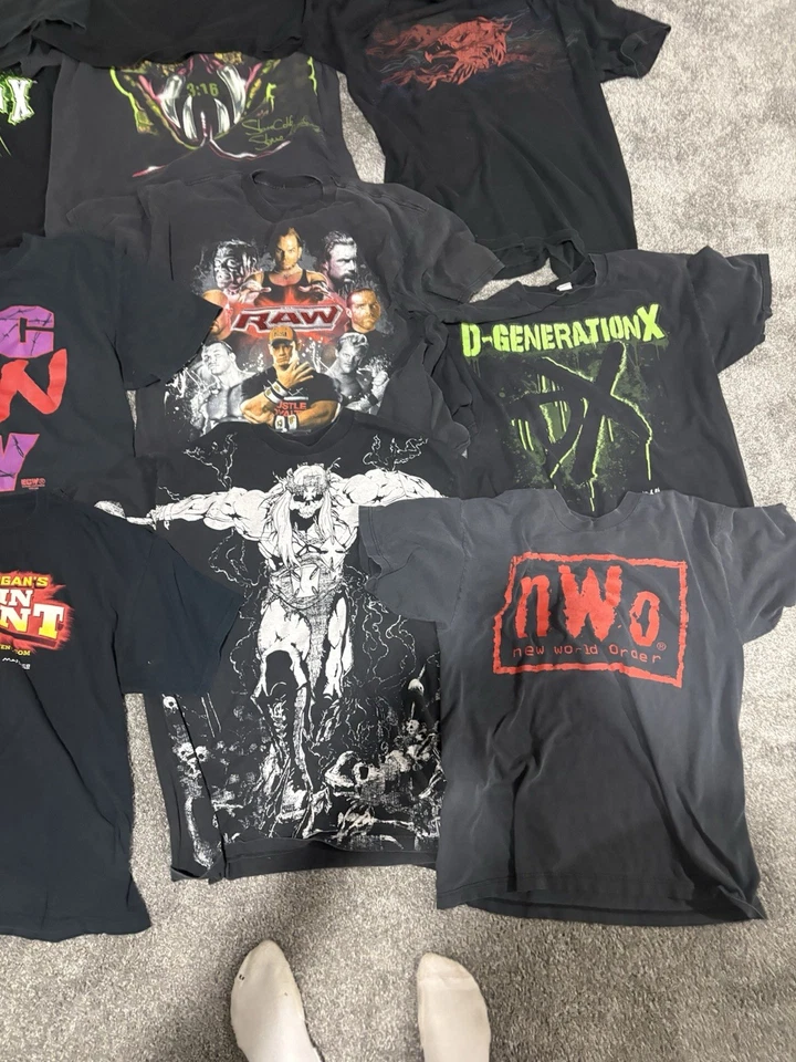 17x WWE WWF ECW 摔跤 T 恤大量复古男式女式青少年正品 — 第 2/4 张图片