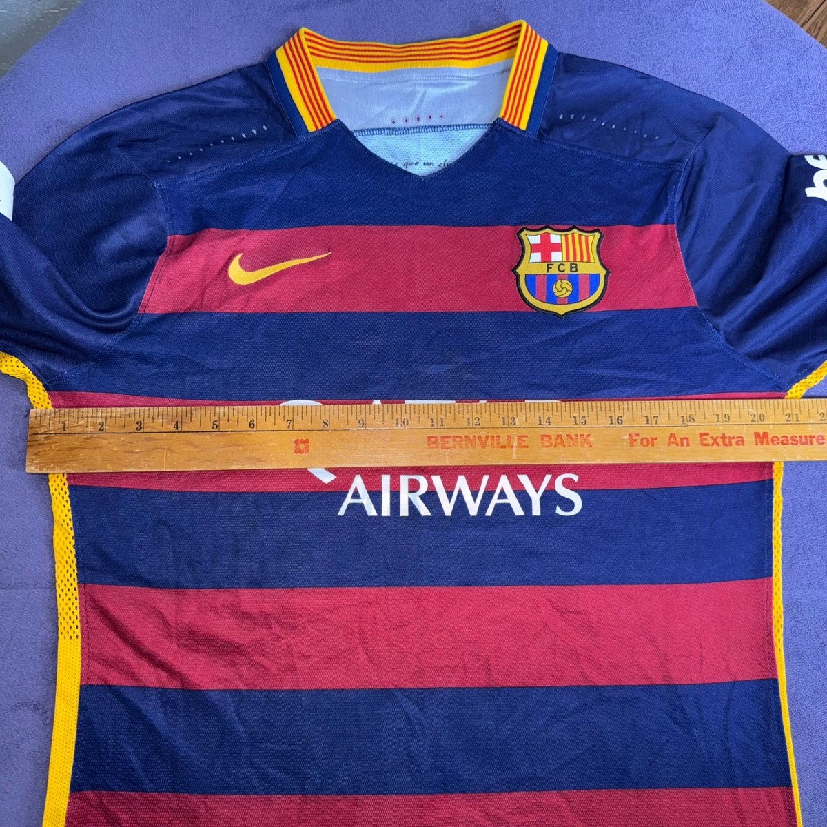 FC Barcelona 2015-16 Home Soccer Jersey Nike Men's M | eBay