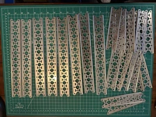 8 "EX" & 15 "EY" BIG CHANNEL GIRDERS | Nickel | A.C. Gilbert Erector Set