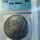 1927 P Peace Silver Dollar $1 -  ICG  62