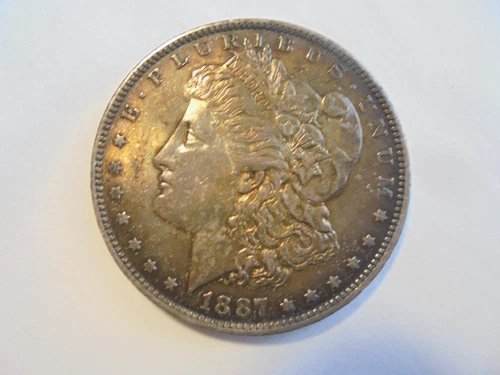 1887-O Morgan dollar, AU Toned Beauty Sharp Coin