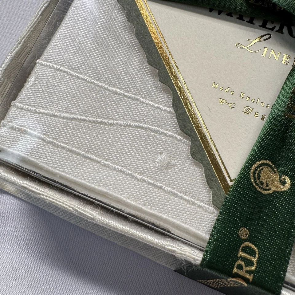 Waterford Chelsea Pearl 3 conjuntos de 4 guardanapos de coquetel de linho em caixa novo em folha *RARO - Imagem 4 de 4