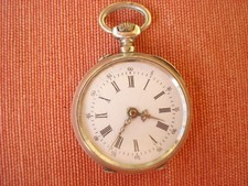 ANTICO OROLOGIO DA TASCA  DONNA IN ARGENTO EPOCA  INIZI '900 