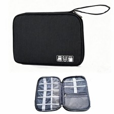 Electronics Organizer Case, Cable Storage Pouch for Travel, for Phones, Power...
