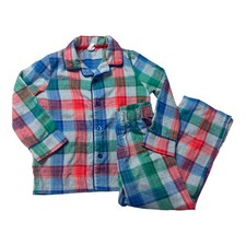 Gymboree Plaid Lightweight Flannel PJs Pajama Set Boys S 5 6 Holiday Christmas