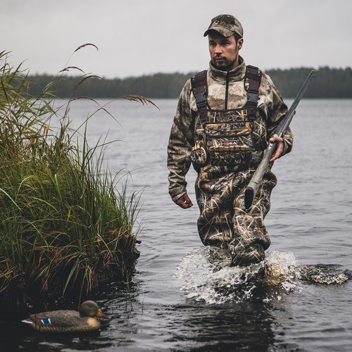 HISEA Hunting Chest Waders 600G Insulated Rubber Bootfoot Neoprene Fishing Wader - Picture 12 of 25